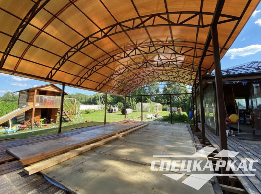 Навес из поликарбоната для бассейна №12 - фото 1087