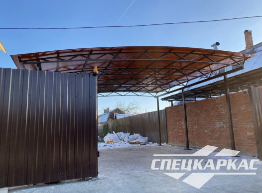 Односкатный навес для автомобилей (скат от соседа) №55 - фото 1506