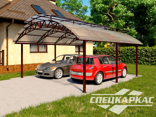 Металлический навес для автомобиля №9 - фото 506