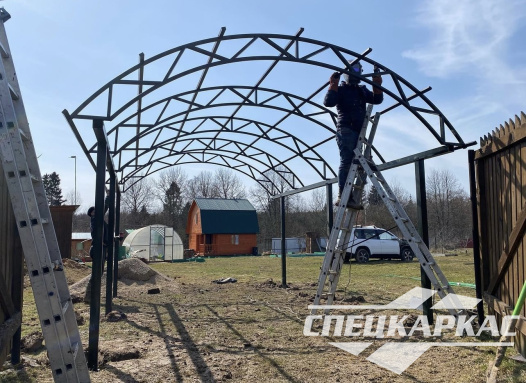 Арочный навес из поликарбоната для машины №38 - фото 1340