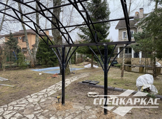 Арочный навес из поликарбоната для зоны отдыха №4 - фото 1004