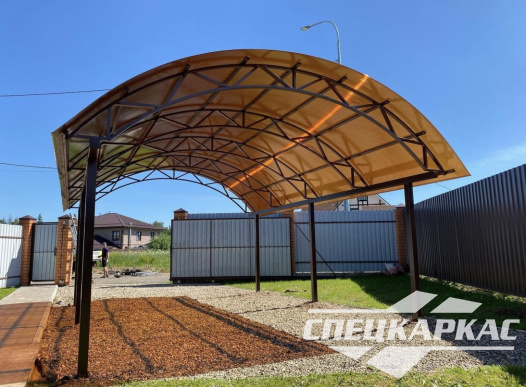 Навес для автомобиля из поликарбоната №20 - фото 1165