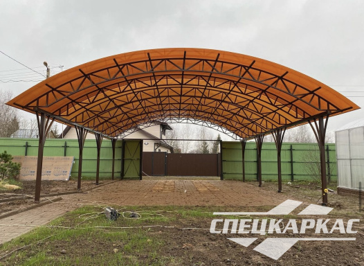 Навес для парковки двух автомобилей №78 - фото 1731